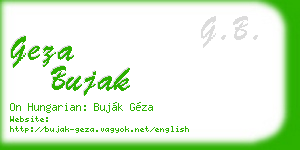 geza bujak business card