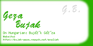 geza bujak business card